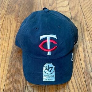 '47 Brand Women's Navy‎ Minnesota Twins Team Miata Clean Up Adjustable Hat NWT